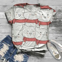 

Summer 3D Printed Women's T-shirt Cute Cat Pattern Casual Top Harajuku Trend New Ladies T-shirt Clothing Женская майка