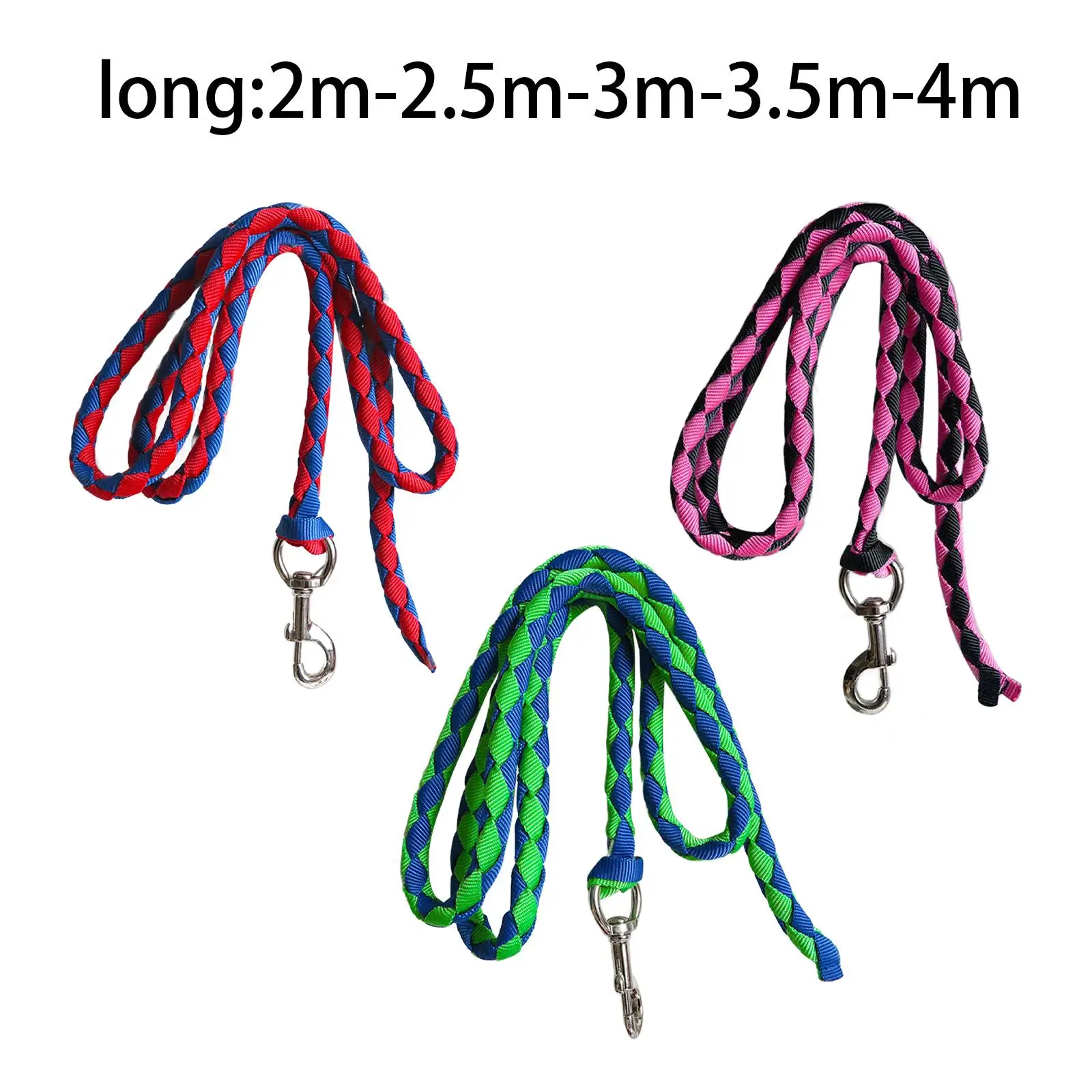 Horse Lead Rope, Braided Halter Rope for Leading Training Horse, Dog, or Sheep Heavy Duty Webbing Horse Rope with Snap Hook