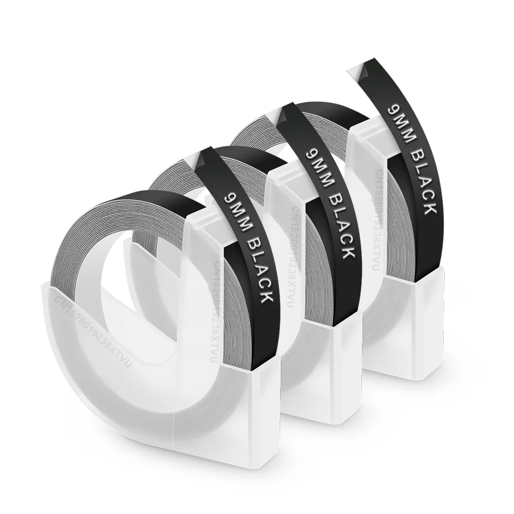 מדבקת דביקה ניידת B90 דומה למדפסת תוויות Dymo 12965 תואמת למכונת תוויות Dymo 3D 9mm