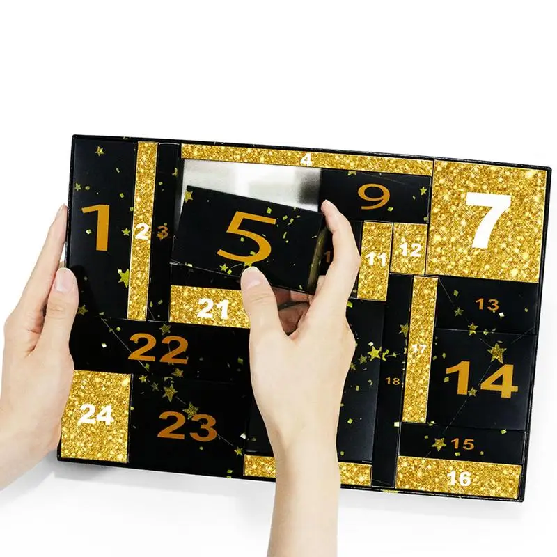 24 Days Beauty Advent Calendar Makeup Set 24pcs Christmas Countdown Calendar Make up Calendar Lipstick Eye Shadow Cosmetic 3