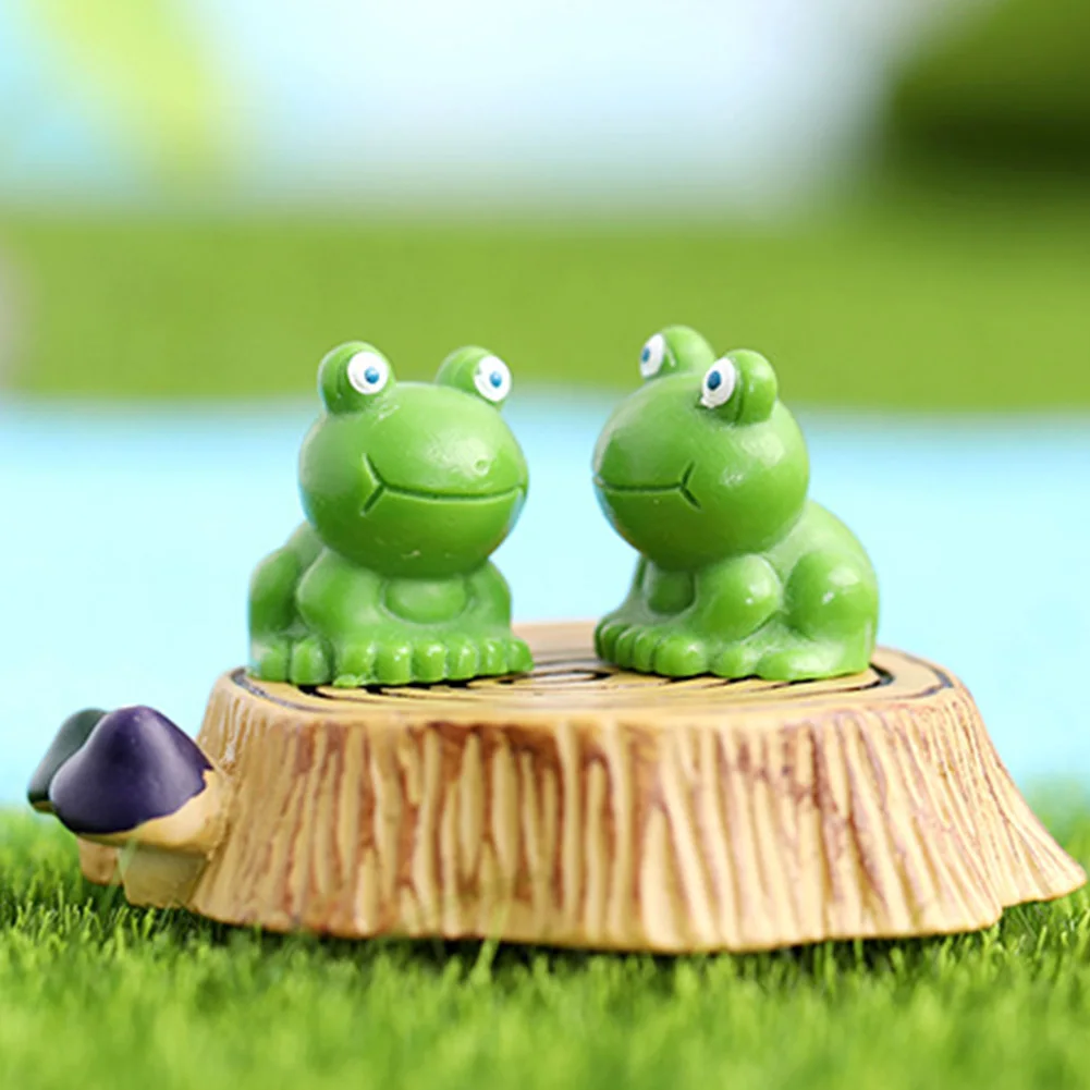 50/100/200Pcs Mini Frog Garden Decor Cute Garden Moss Landscape Ornaments Cartoon Mini Garden Frog Ornaments For Outdoor Lawn