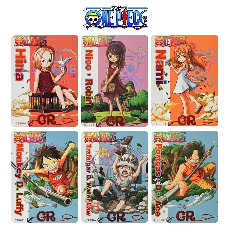 

ONE PIECE CP CR HR SSR QR series Collection card Shirahoshi Roronoa Zoro Anime characters flash card Cartoon toys Christmas gift