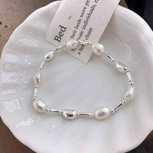 Schmuckstücke Verkauf Schmuck PANJBJ 925 Sterling Silber Perle