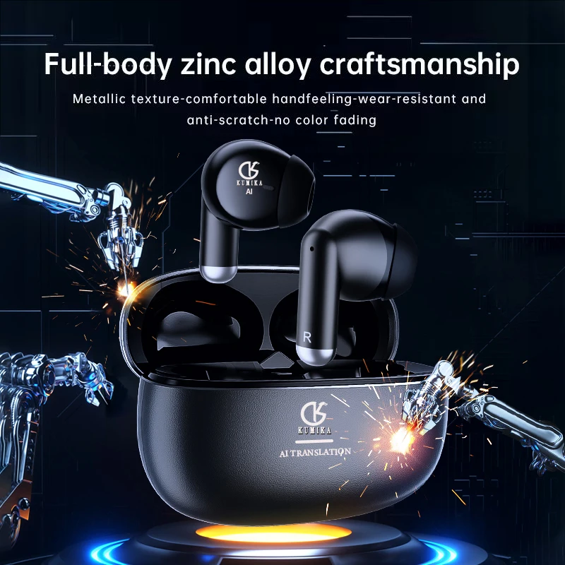 AI Real-time Languages Translation Headphones 144 Instant Voice Wireless Bluetooth Translation Earphones Noise Reduction Earbuds