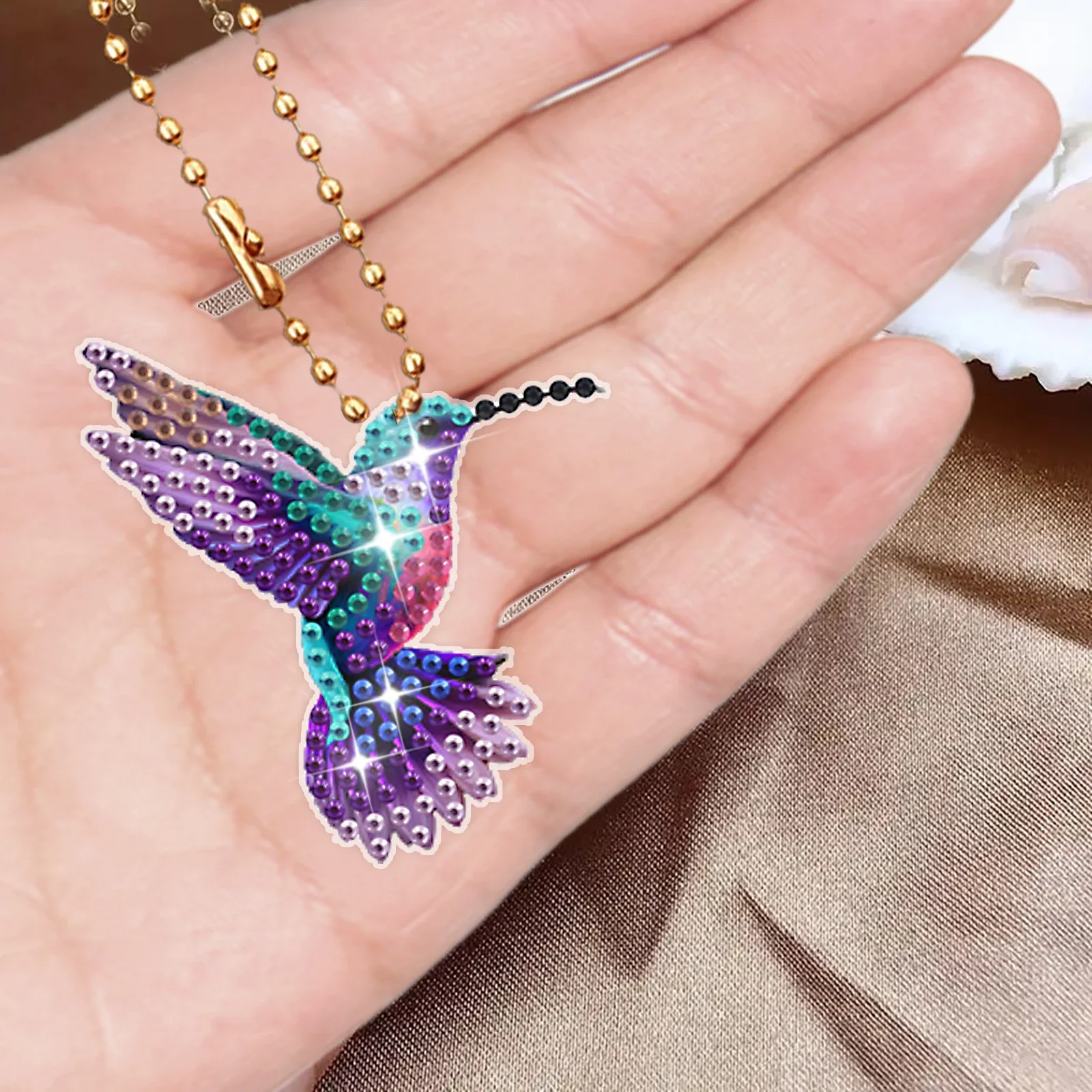 DIY Dragonfly Diamond Art Keychains 8pcs/set diamond keychains Diamond Art Butterfly Keychains Birds Painting Kits
