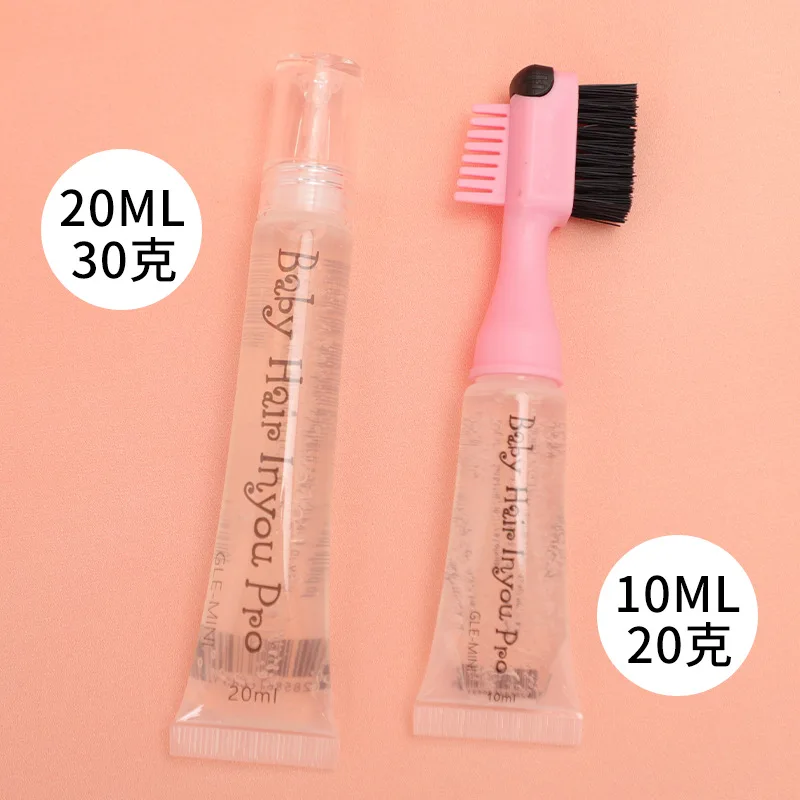 물왁스 Hair Styling Edge Control Gel With Brush Hair Edge Waterproof  Hairs Styling Broken Hairs Finishing Anti-Frizz Hair Fixative 5
