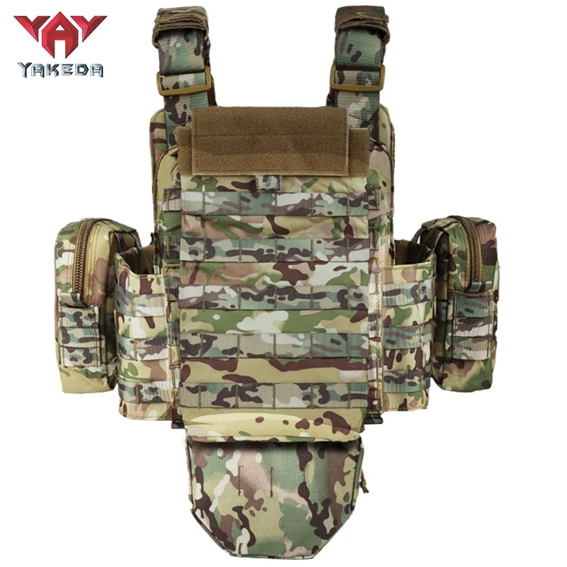 YAKEDA ヤケダ　プレートキャリア　プレキャリ　 サバゲー　装備 YAKEDA 戦術プレートキャリアベスト迷彩 Molle マガジンポーチ