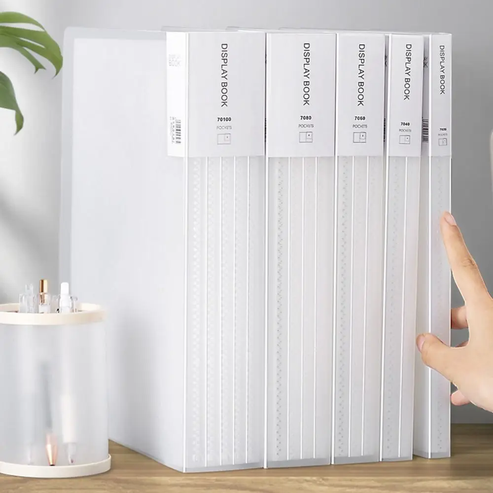 A4 File Folder Large Capacity Document Container Multifunctional Transparent Paper Organizer 20/30/40/60/80/100 Sheets