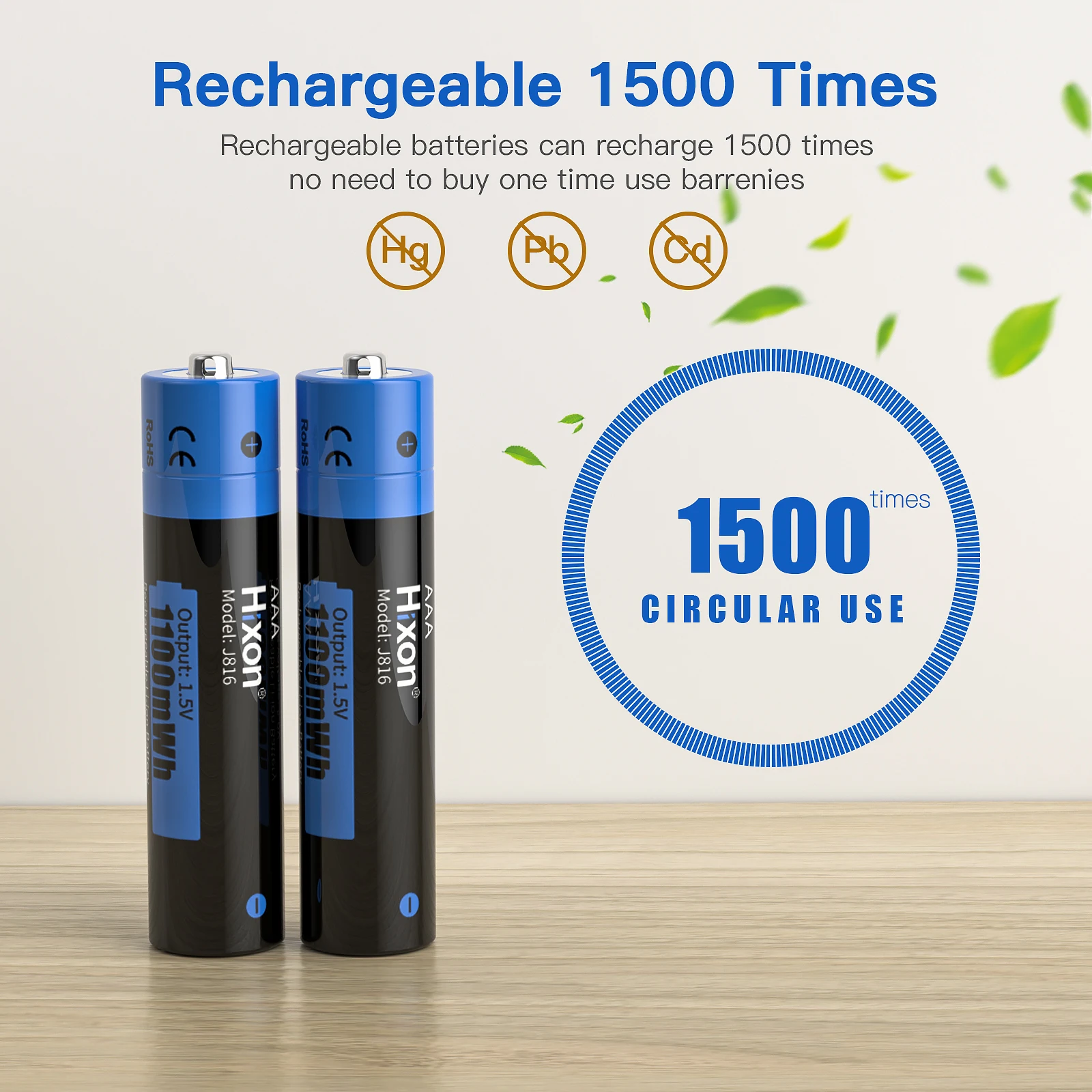 Hixon AAA 1100mWh 1.5V Li-Ion Rechargeable Battery ,aaa Lithium Batteries Wholesale Batteries.2a 3a lithium battery.Razors,toys