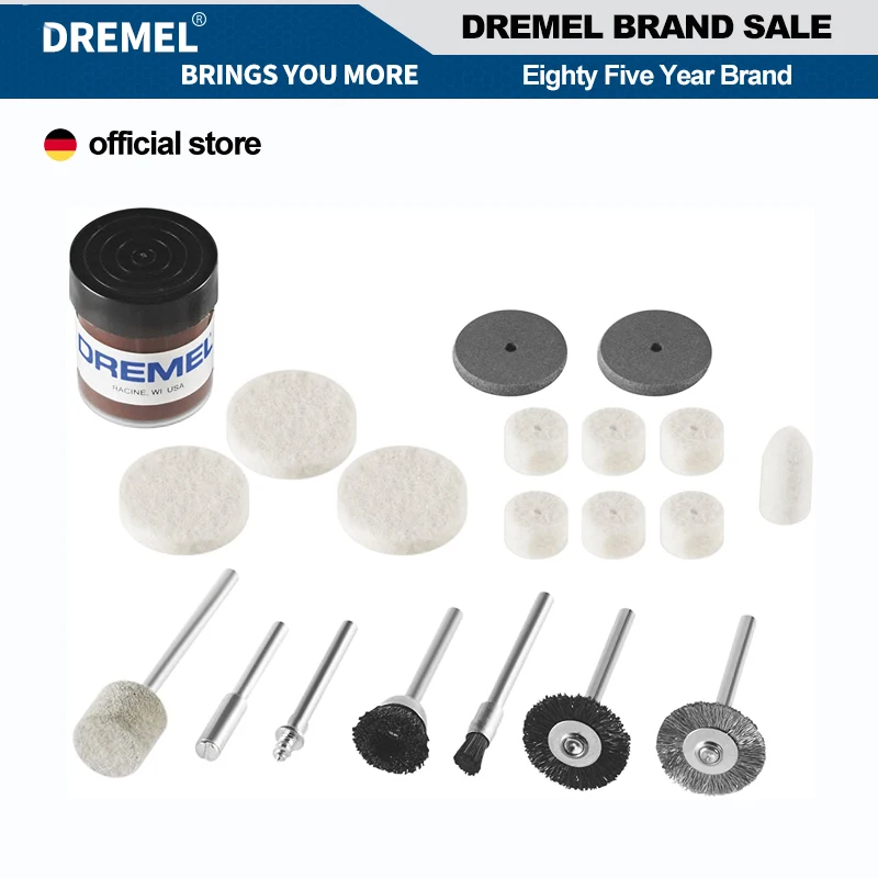 Kit de nettoyage/polissage Dremel 20 pièces