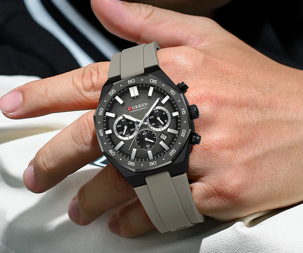 Montre à quartz classique pour homme, multifonctionnelle, lumineuse, chronographe, calendrier, étanche, sport, mode._voghion.com