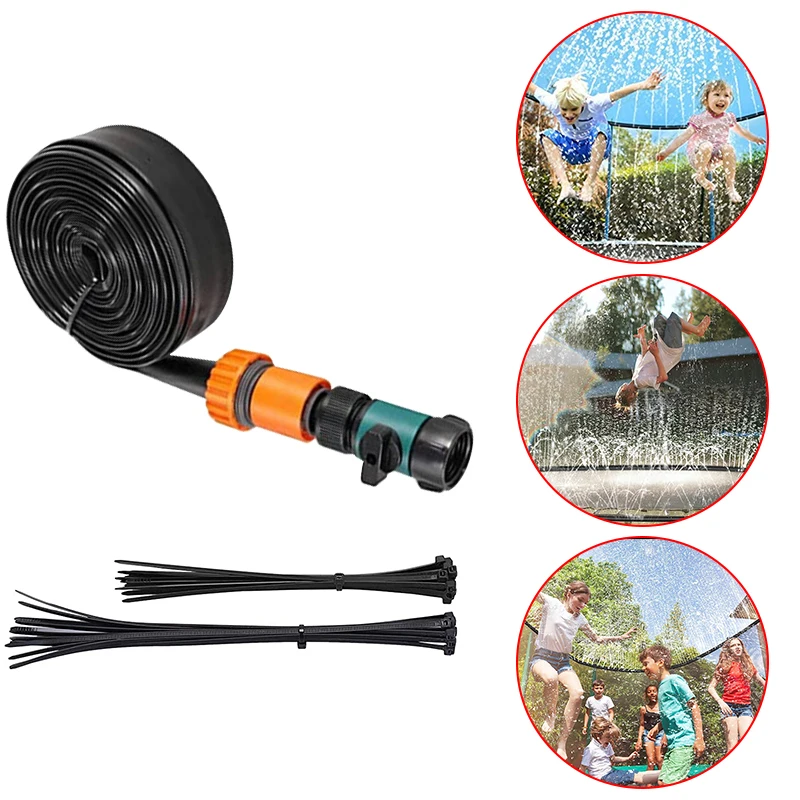 Trampoline Sprinkler Outdoor Trampoline Micro Spray Belt Summer Mist Cooling System Terrace Watering Irrigation Humidificador