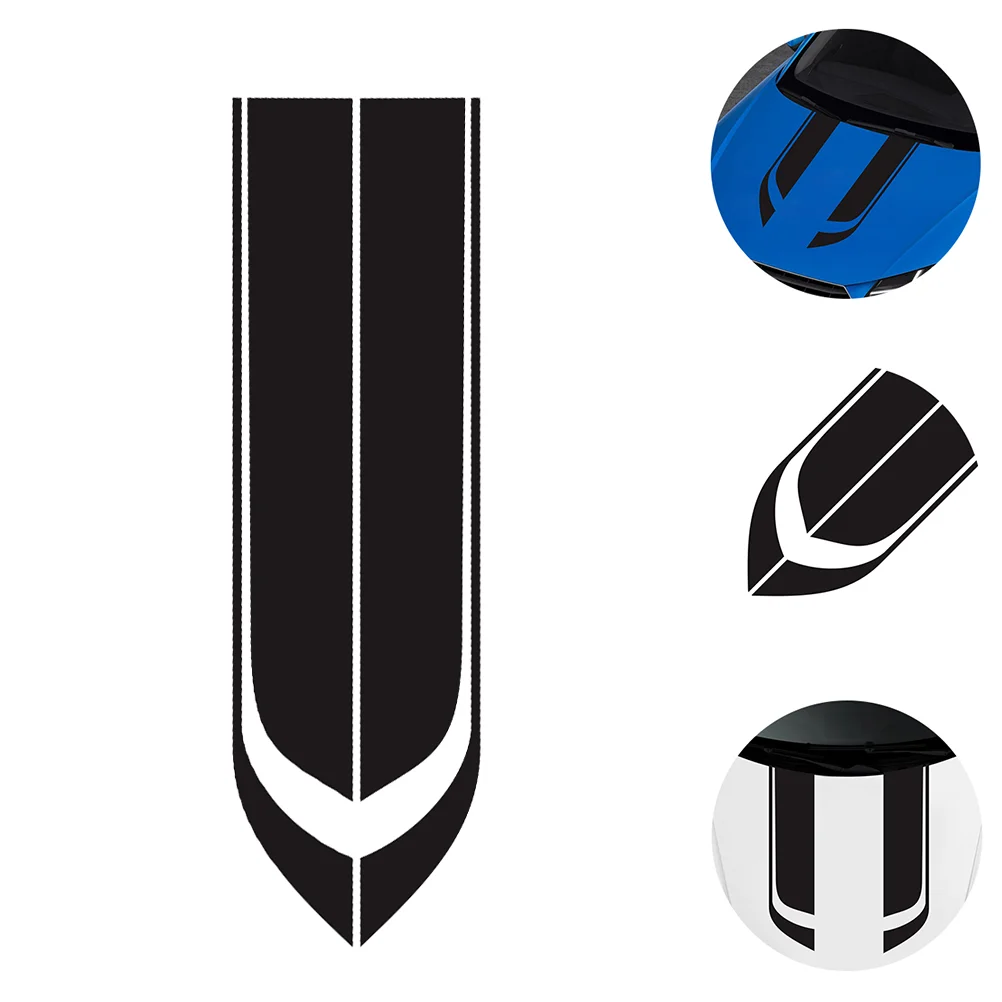 

2 Pcs Hood Decals Waterproof Sticker Car Delicate Stickers Decorations Pvc Decorative Exquisite