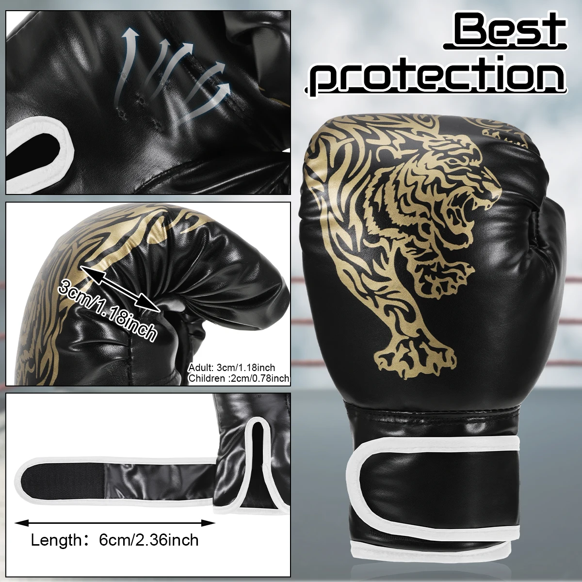 Breathable PU Boxing Gloves 6