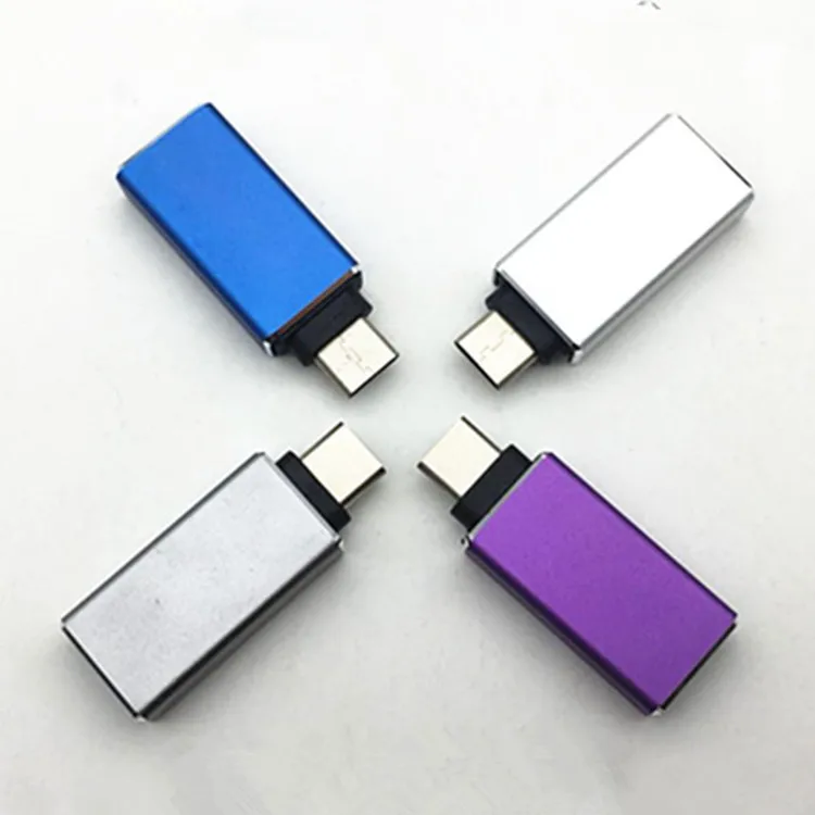 

10pcs Type-C to USB female adapter USB 3.1 mobile phone adapter LeEco adapter aluminum alloy housing copper Electronic Signs