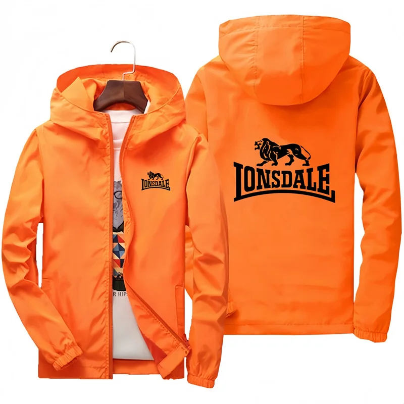 2024 Spring and Autumn Pilot Jacket Men's and Women's Casual Windproof Zipper Thin Hooded Men's Jacket Street Sports Sweatshirt