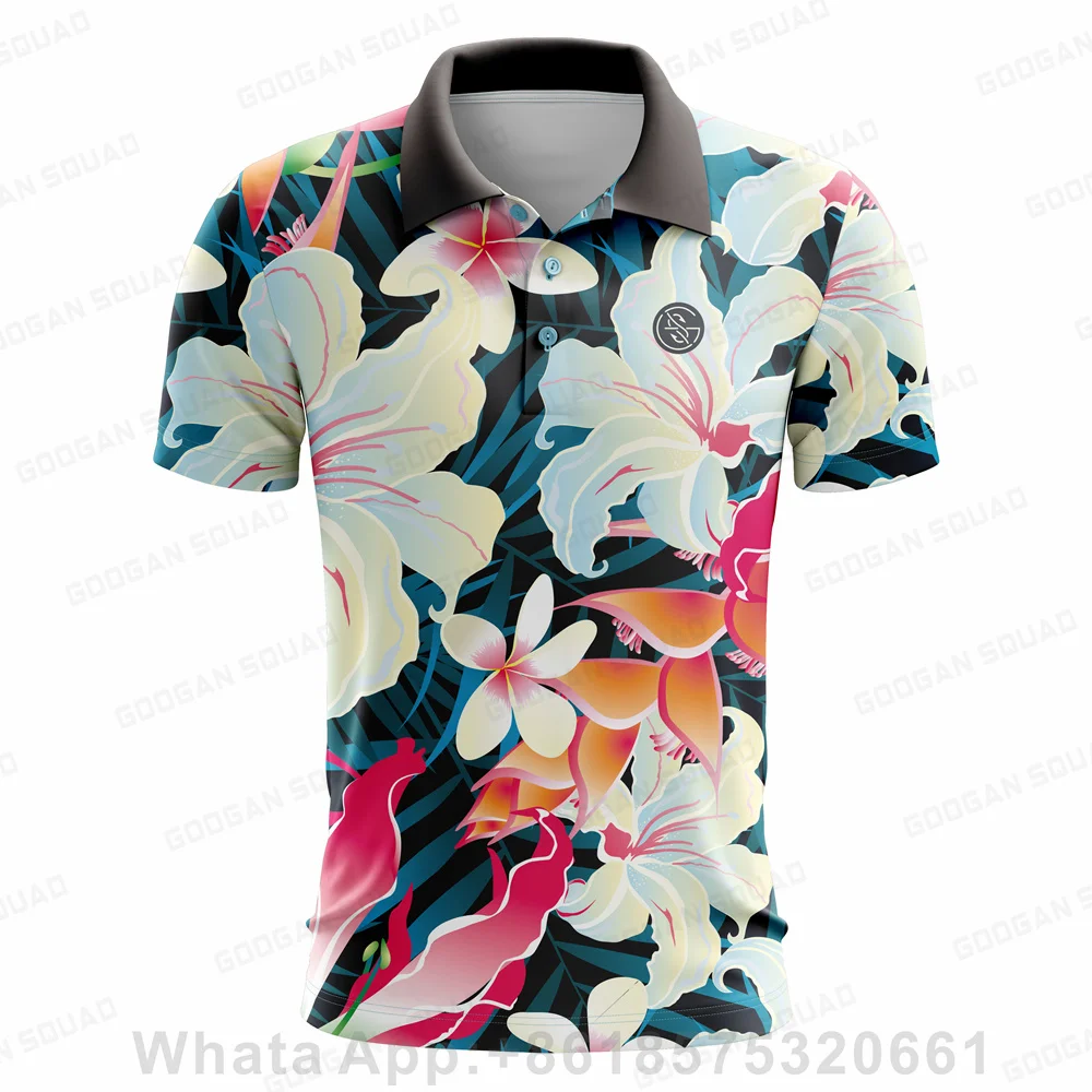 2023 New Men's Golf Shirt Summer Sports Golf Apparel Short Sleeve Top T-shirt Quick Dry Breathable Polo Shirts For Men Golf Wear