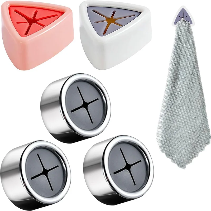 Self Adhesive Hooks Multifunctional Hooks Towel Holder Kitchen Hook Self Adhesive Wall Hooks Heavy Duty Hooks Bathroom Organizer 2Pcs Kitchen Towel Holder Dish Towel Hooks No Drilling Self-Adhesive Wall Mounted Hanger Storage for Bathroom Shower Home
