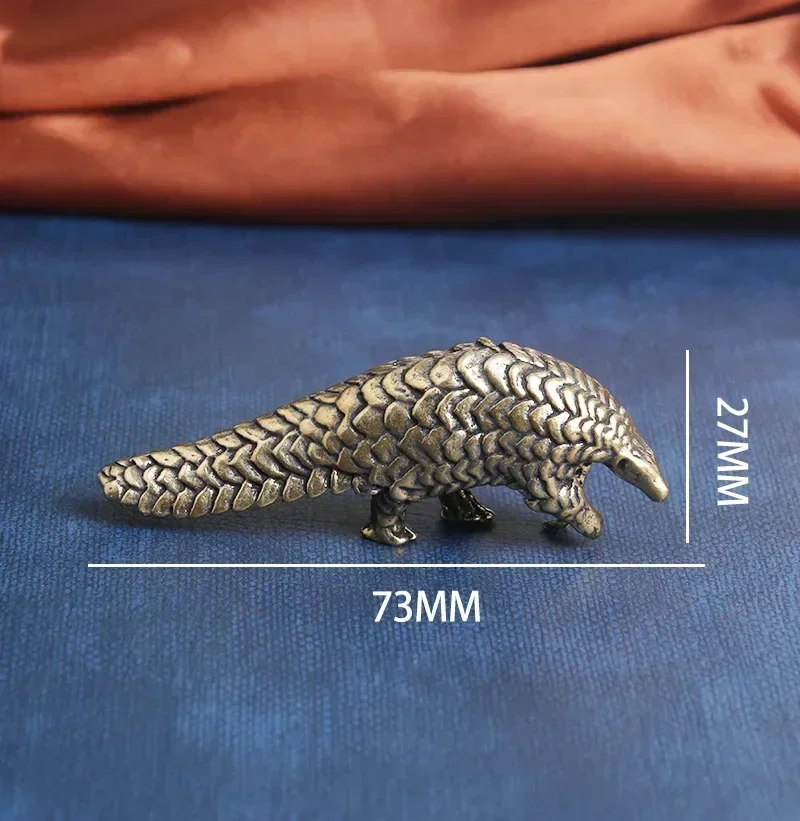 1 Stücke Chinesischen Stil Luxus Hause Ornamente Retro Messing Pangolin Wohnzimmer Geschenk Stall Handwerk Tier Thema Metall Ornamente – Detail 3