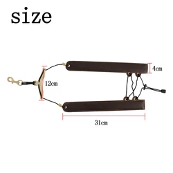 Deluxe Adjustable Black Leather Double Shoulder Saxophone Strap (Coffee)