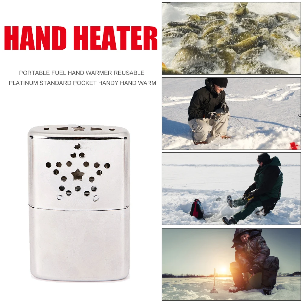 Hand Warmer Heater Portable Pocket Hand Warmer Long Lasting Kerosene Hand Warmer Heated Hand Warmer for Hunting Fishing