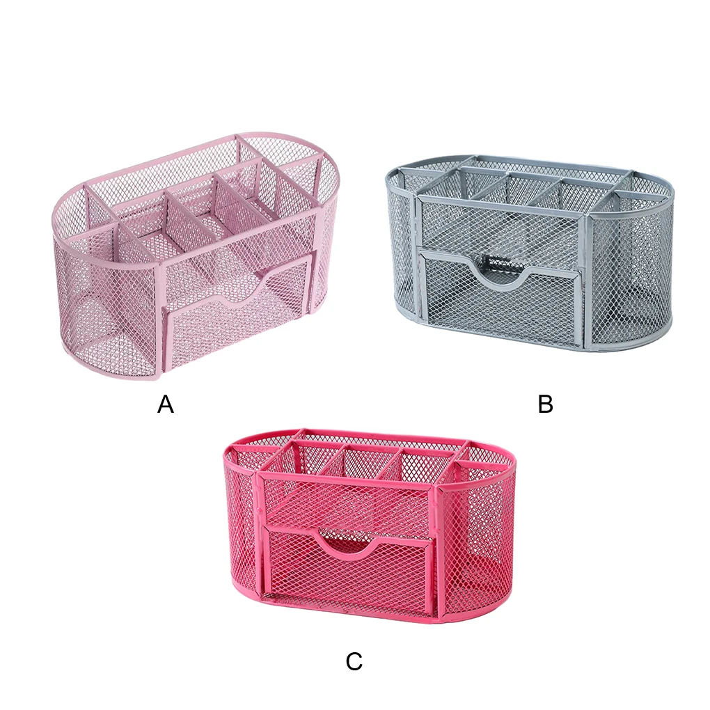 

Rust-Resistant Desk Organizer With Metal Pen Holder For Office And Home Pen Holder Storage Box Pen Container Penholder