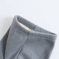 Kids Girls Winter Leggings 2023 Children Plus Velvet Warm Trousers Thick Lamb Fleece trousers Solid Color Baby Pencil Pants 4