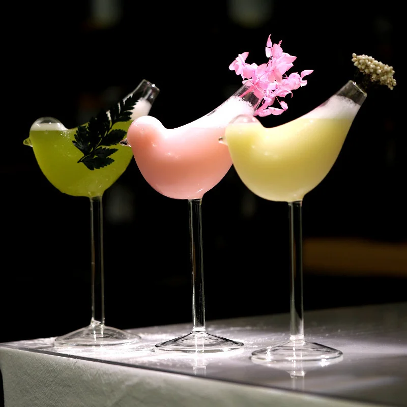 Creative Cocktail Glass Unique Bird-Shaped Drinking Cup Martini Goblet  Glasses for Bar KTV Nightclub Party Juice Champagne Cup - AliExpress