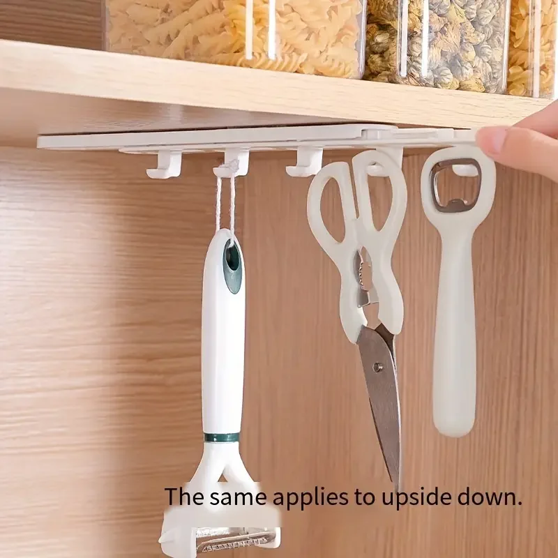 Wall-Mounted Storage Hook wall mount hooks No Drill Telescopic for Bathroom Kitchen Organization of Home Accessories