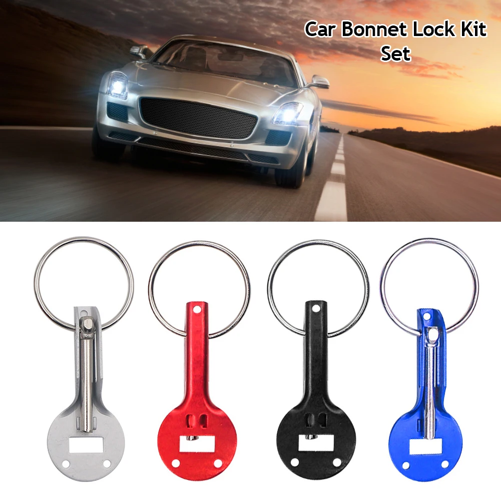 Hood Pins Kit Universal Cars Accessaries Aluminum Alloy Mount Hood Pin Bonnet Lock Kit Car Styling Tunning Lock Kit Down Hood Latch Pins