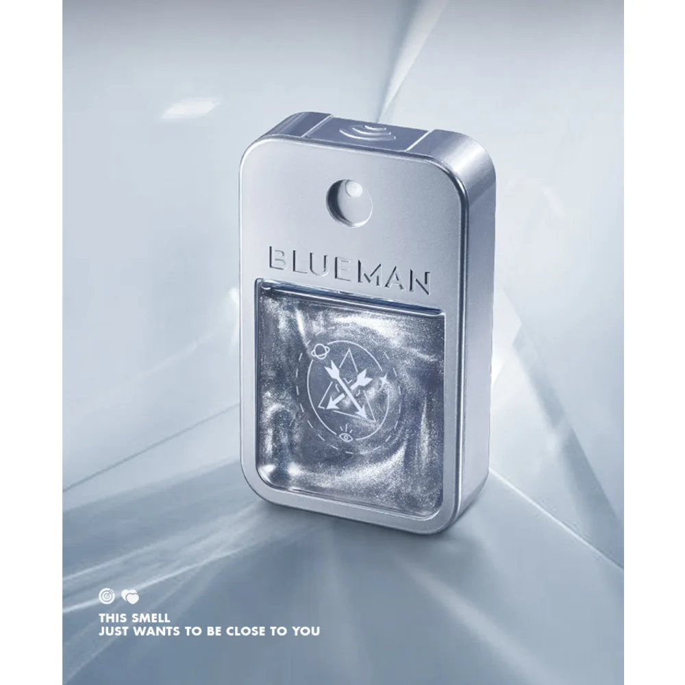 Neues blaues Herrenparfüm, anhaltender Duft, leichter Duft, blauer Duft, Kölnisch Wasser, große Markentasche für Studenten_voghion.com