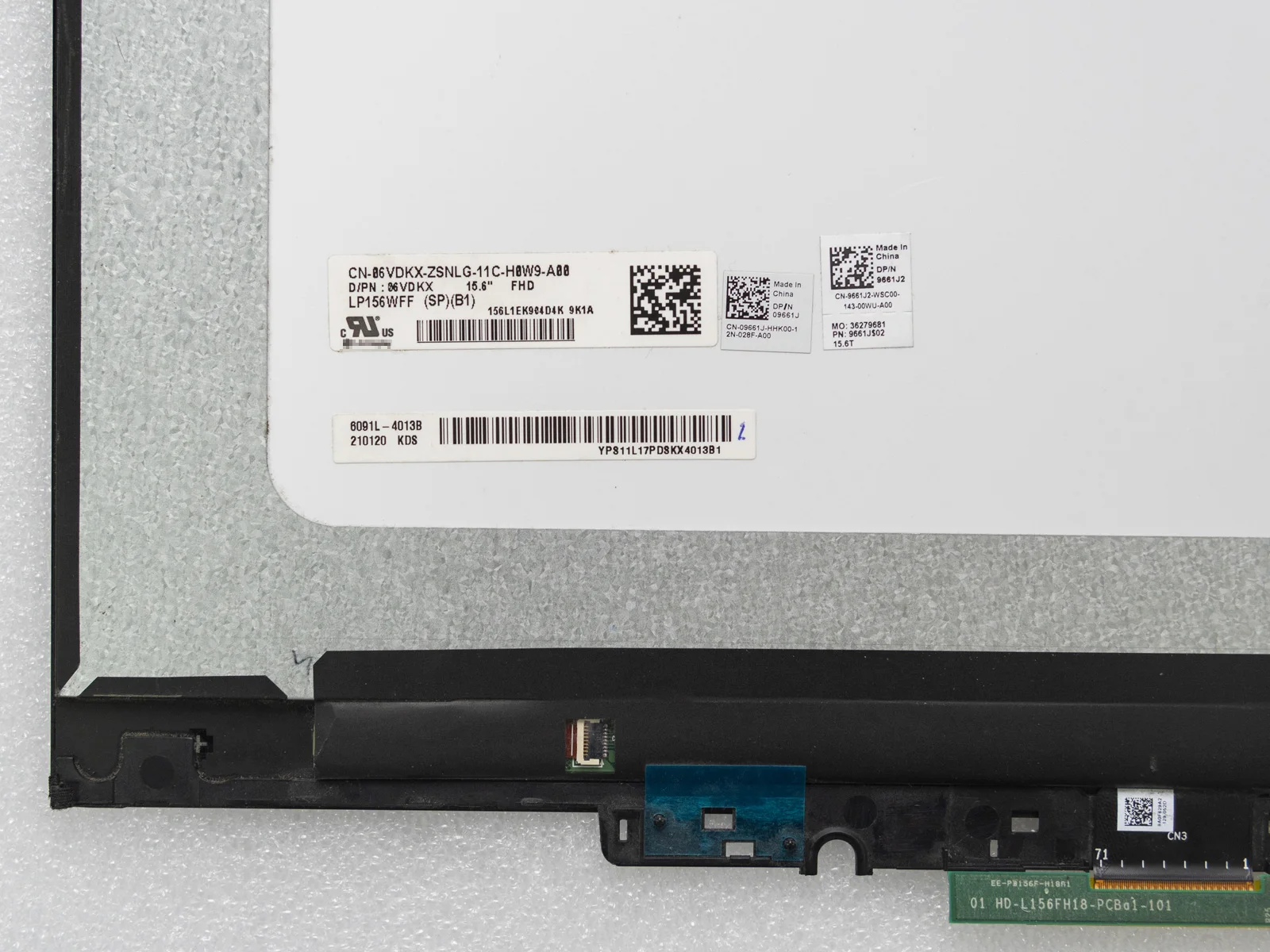 LCD 터치 스크린 디지타이저 어셈블리, 델 인스피론 15 7500, 2 인 1, P97F, P97F001, 15.6 인치
