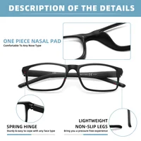 MODFANS lunettes de lecture à lumière bleue hommes lecteurs pour femmes rectangulaire Anti-éblouissement/filtre de fatigue oculaire UV lecture lunettes confortables 4
