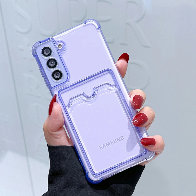 Sleek Card Wallet Phone Case with Transparent Design