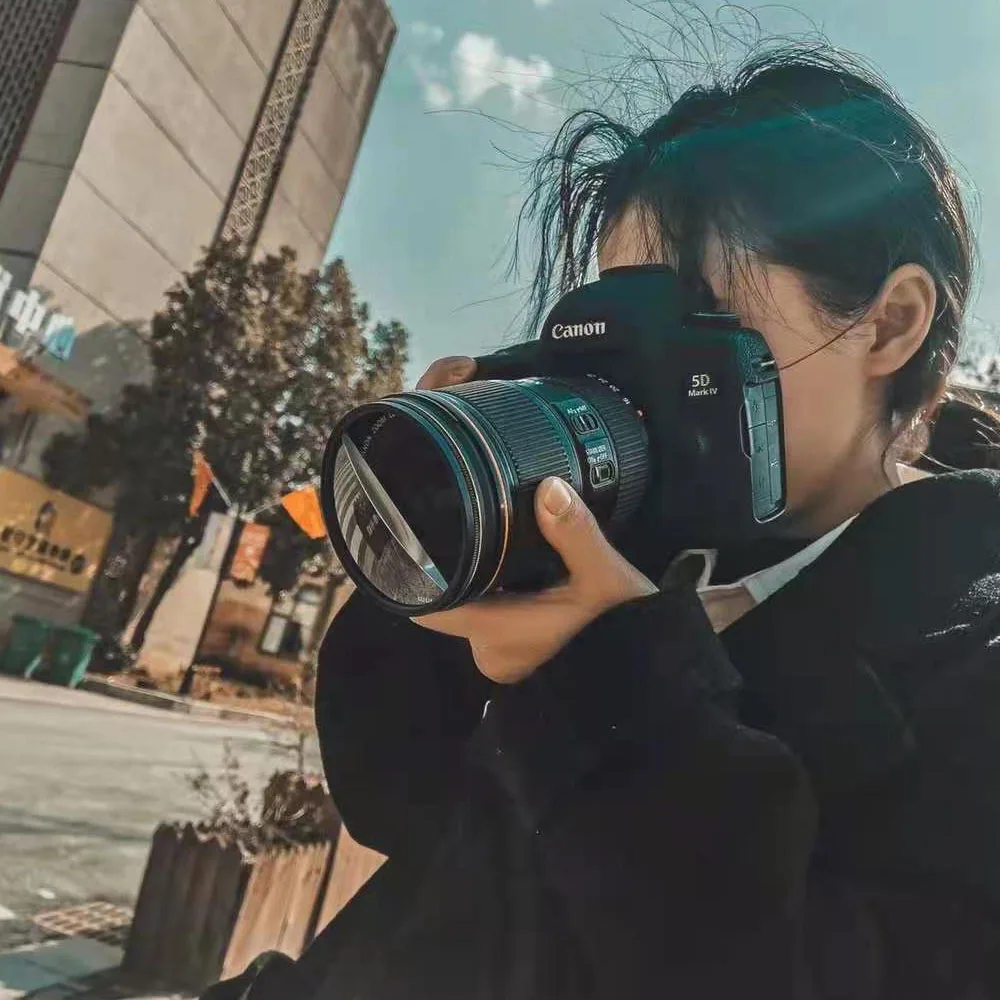 77mm 분할 디옵터 필터 회전식 K9 광학 유리 프리즘 FX 렌즈 보케 효과 DSLR 미러리스 카메라 창의적인 사진 촬영용 H