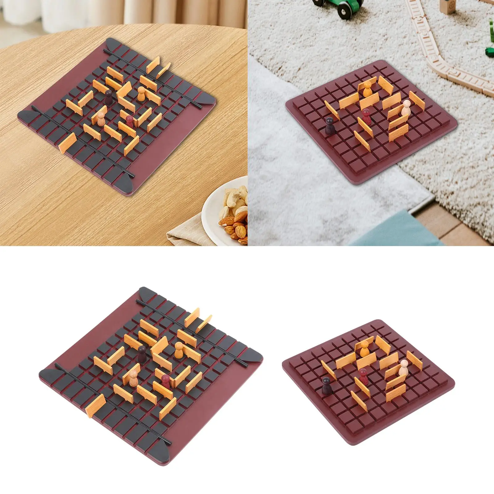 Chess Board Game Logical Interactive Toys Wooden Puzzle Board Game Classic Strategy for Family Toddlers Preschool Travel