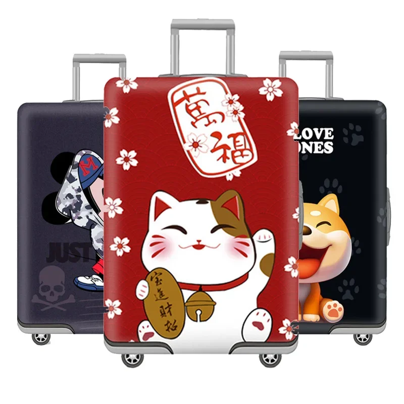 Trolley Suitcase Protective Luggage Cover 3D Cartoon Elastic Luggage Protective Cover19-32 Inch Suitcase Case Travel Accessories