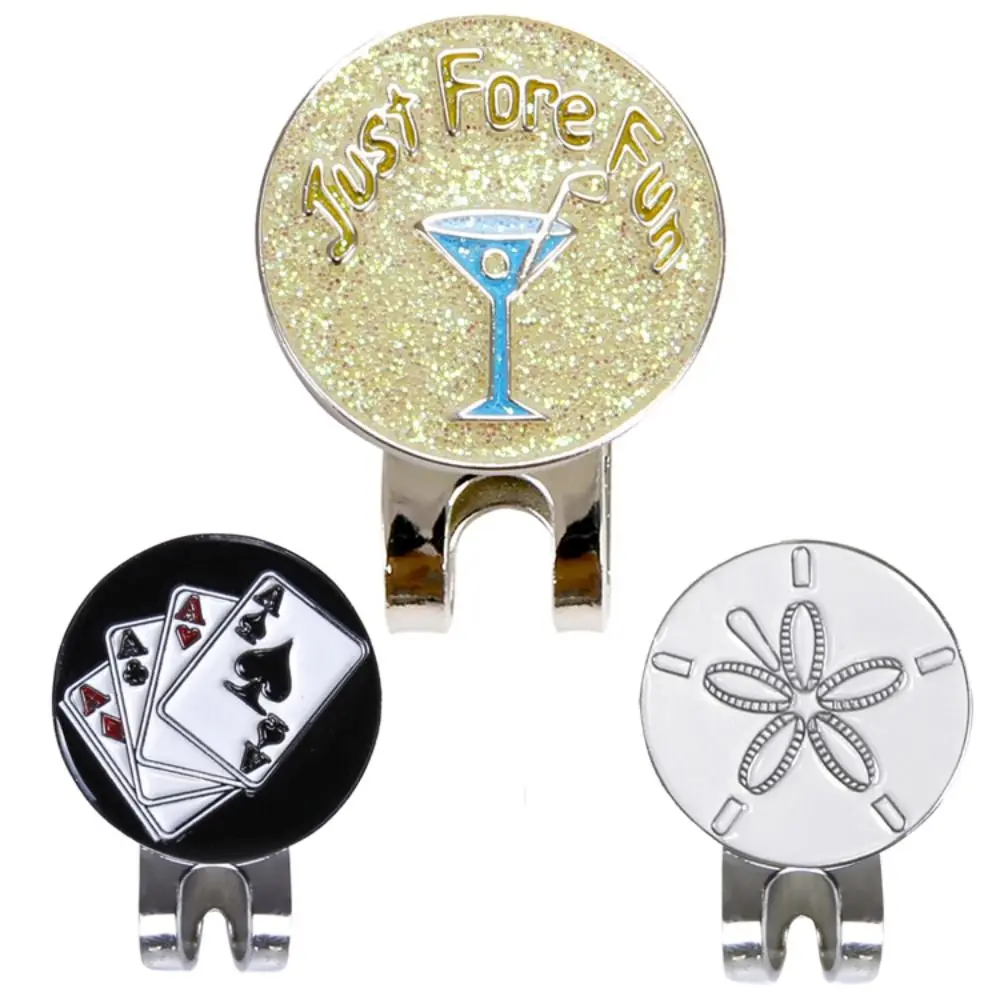 

And Women Electroplated Gold Golf Equipment Hat Clip Pink Pattern Golf Hat Clip Golf Ball Marker Golf Cap Clip Ball Coin Mark