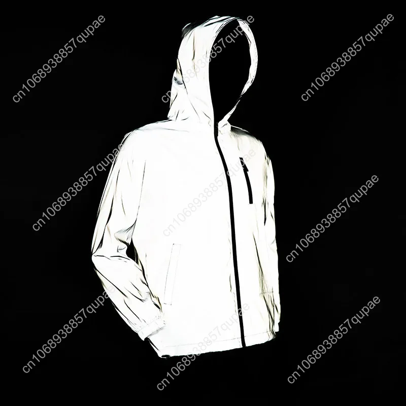 D-Devil Reflective Jacket Mens Women Coat Hooded Windbreaker Pocket Jackets T-Tazmanian Anime Cartoon Manga Customization Hoodie