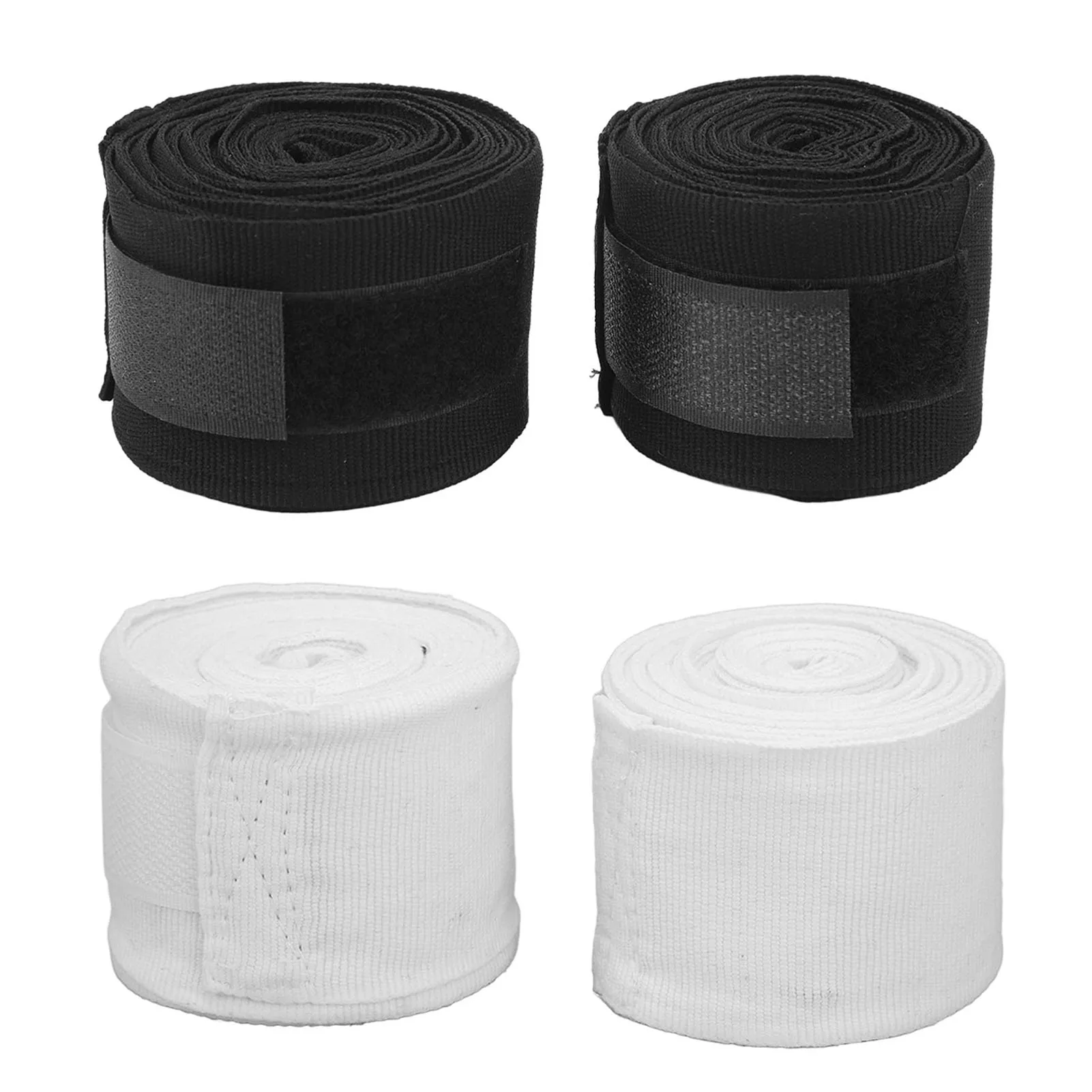Description Picture 6 of item2pcs Boxing Handwraps Cotton 5m Quick Drying Semi Elastic Hook Loop Design Sports Hand Wraps for Kickboxing Muay Thai