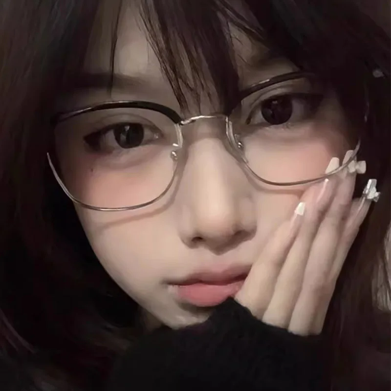 Fashion Classic Semi Rimless Anti Blue Light Blocking Occhiali Uomo Square Ray Filter Montature Per Occhiali Computer Occhiali Da Donna