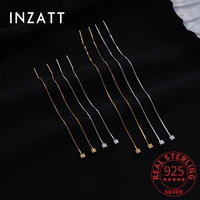 INZATT Real 925 Sterling Silver Bead Square Long Chain Tassel Drop Earrings For Women Classic Fine Jewelry Geometric Accessories