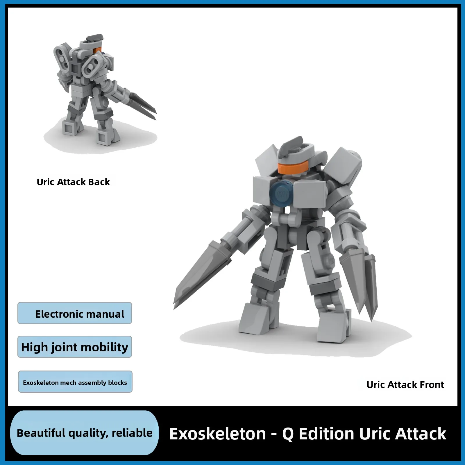 Domestic Assembly Robot Exoskeleton  Rim Eureka Assault MOC Building Blos Toy for Teenagers And Adults