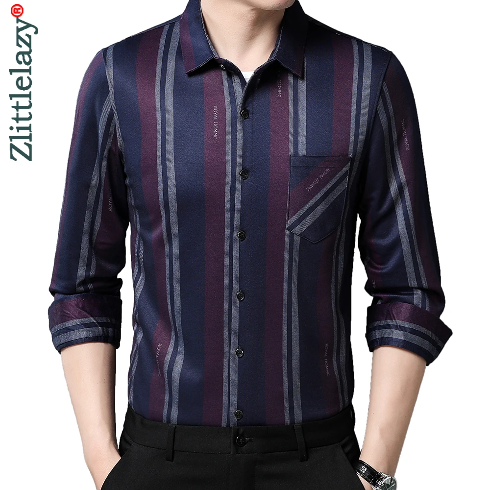 

2022 новые дизайнерские полосатые мужские рубашки для мужчин, одежда с карманами, модная рубашка с длинным рукавом, роскошное платье, повседневная одежда, Джерси 2108