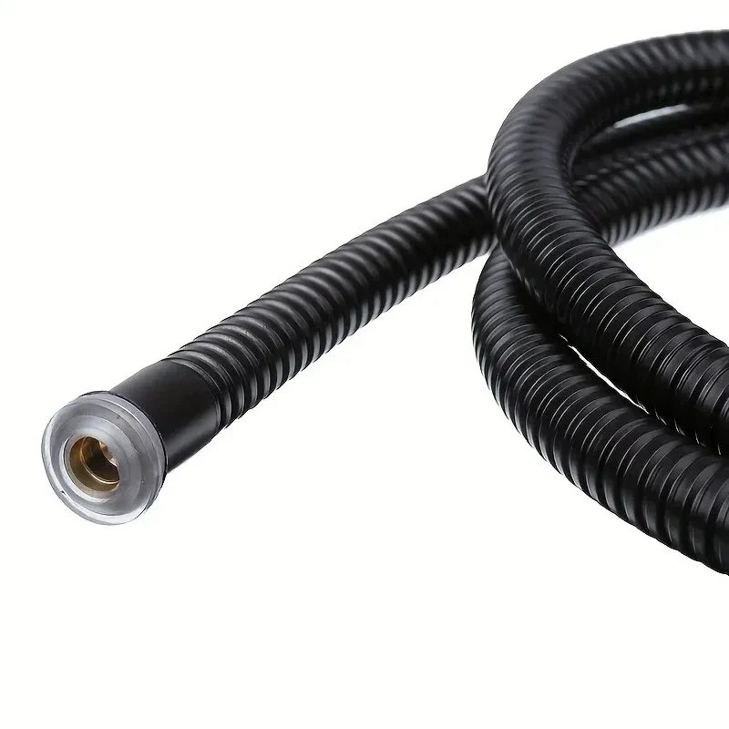 Black/Chrome Stainless Steel Flexible Shower Hose Bathroom Accessories Shower Pipe High Strength Hot and Cold Hose