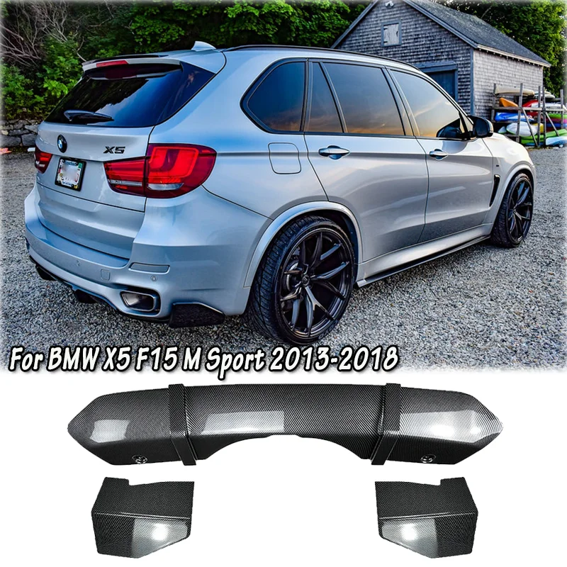 For BMW X5 F15 M Sport 2014 15 16 17 18 Bodykit Car Rear Bumper Diffuser  Spoiler Splitter ABS Black Carbon Tuning Accessories - AliExpress