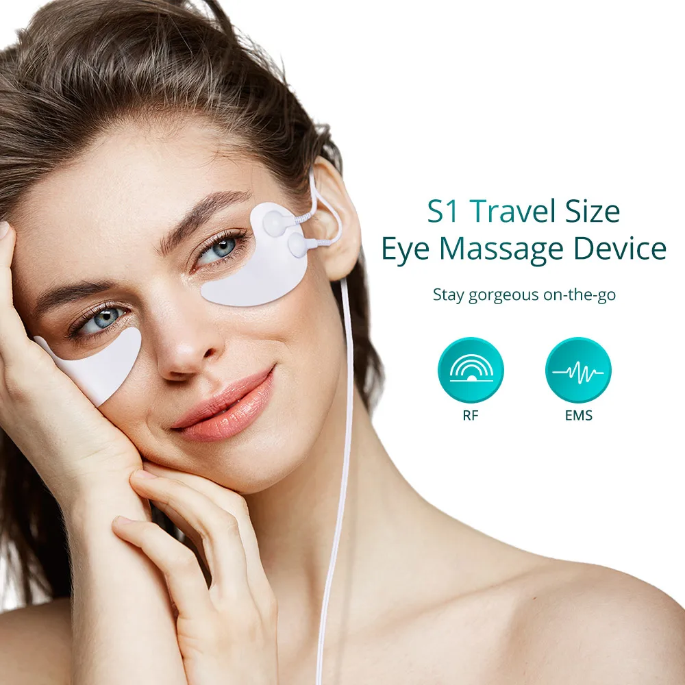 

Mini EMS Microcurrent RF Eye Patch Hydrogel Hot Compress Massage Device Reduce Wrinkles Puffiness Dark Circles Eye Bags Tools