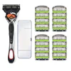 New Green Manual Razor For Men 5-layer Five Layers Blades Men Shaving Stainless Steel Blades Suit For Fu-sion-5