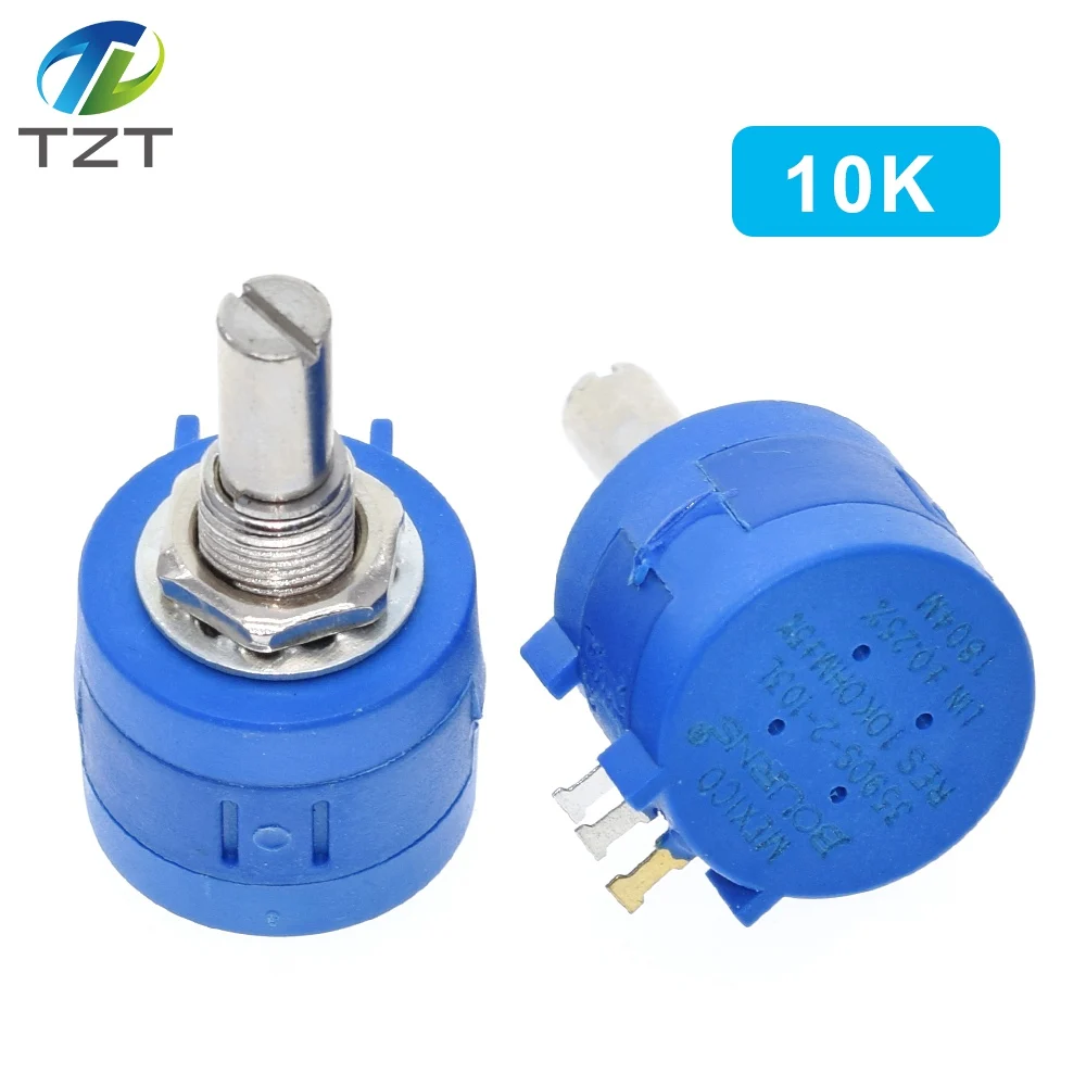 TZT 3590S series potentiometer 500 1K 2K 5K 10K 20K 50K 100K ohm 3590S-2-103L 3590S 101 102 103 104 201 202 203 501 502 503 multiturn potentiometer linear potentiometer rotary potentiometer potentiometer kit trimmer potentiometer