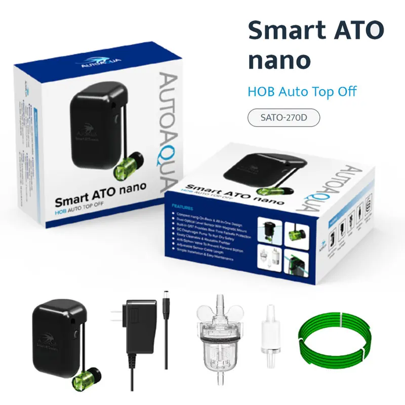 

AUTOAQUA-Smart ATO Nano SATO-270D TOAQ Small Aquariums for 3-10mm Aquarium Glass Thickness, Automatic Auto Replenishment, 100-24